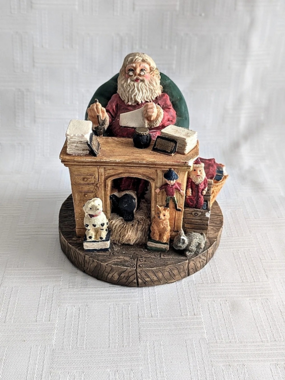 Christmas Streets Vintage Christmas Santa Desk Scene Holiday Decor
